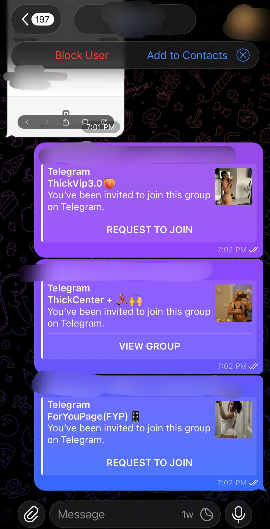 Send reciept = get groups